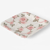 Rosenpapier-Teller in Rosa rot Pappteller (Gewinkelt)