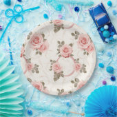 Rosenpapier-Teller in Rosa rot Pappteller (Party)