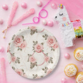 Rosenpapier-Teller in Rosa rot Pappteller (Party)