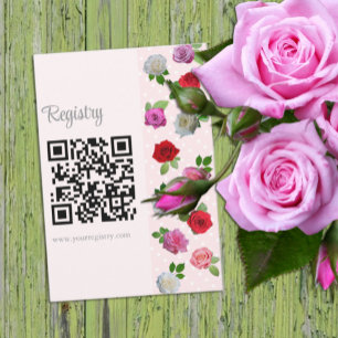 Rosenparty Brautparty-Registry Begleitkarte