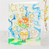 Rosenposter Karte (Gelbe Blume)