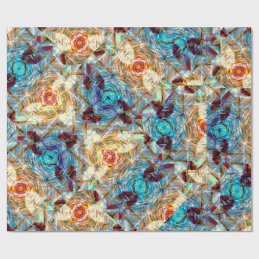 Rosenprismen-Wirbel Geschenkpapier (Flach)