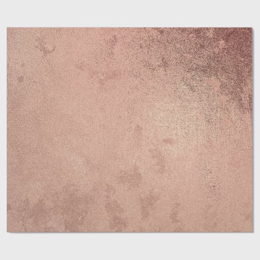 Rosenpulver Gold Grunge Metallisches Rotkupfer Geschenkpapier (Flach)