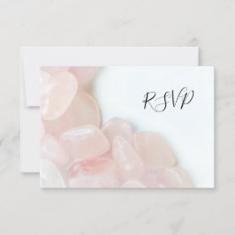 Rosenquartz auf der RSVP-Antwortkarte für White We RSVP Karte