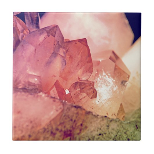 Rosenquarz Fliese (Vorderseite)