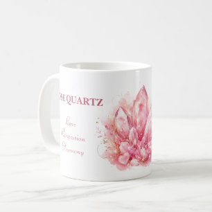 Rosenquarz-Kristall-Hexenkunst Kaffeetasse