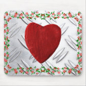 Rosenrahmen Herz Mousepad (Vorne)