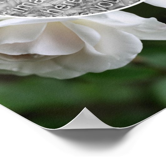 Rosenrahmen mit weißem Rose kreieren Ihr eigenes F Poster (Ecke)
