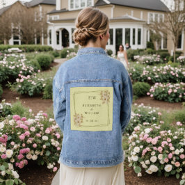 Rosenrahmen – Monogramm Himmlisch Gelbe Hochzeit Jeansjacke