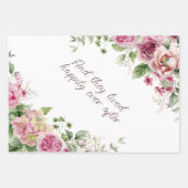 Rosenrahmen Personalisiert Geschenkpapier Set (Vorderseite 2)