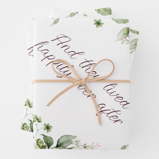 Rosenrahmen Personalisiert Geschenkpapier Set (Beispiel)