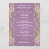 Rosenrand auf Lavendel - Hochzeit Programm (Rückseite)