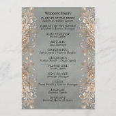 Rosenrand auf Salbei - Hochzeit Programm (Rückseite)