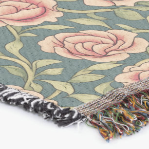 Rosenranken-Wurfdecke im Vintage-Stil Decke