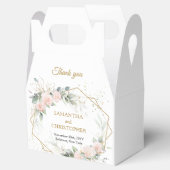 Rosenrosa Blume Grüne Hochzeit Geschenkschachtel (Geöffnet)