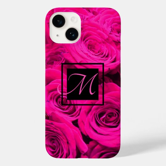 Rosenrosa Blume Rosa Blütengrün Case-Mate iPhone Hülle (Rückseite)