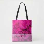 Rosenrosa Blume Rosa Blütengrün Tasche (Vorderseite)