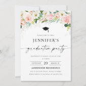 Rosenrosen-Abschluss Ethereal Einladung (Vorderseite)
