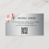 Rosenrosen auf der Website der Silberhochzeit Begleitkarte (Vorderseite)