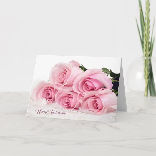 Rosenrosen auf Vordermann Karte (Vorderseite)