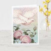 Rosenrosen-Beileid für die Weiße Taube Karte (Gelbe Blume)