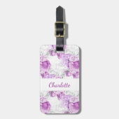 Rosenrosen Blume Gepäckanhänger (Vorderseite vertikal)