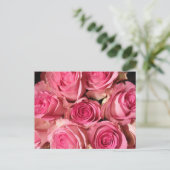 Rosenrosen-Blume Postkarte (Stehend Vorderseite)