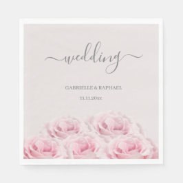 Rosenrosen-Blume Rosa Rose Hochzeitsfeier Serviette