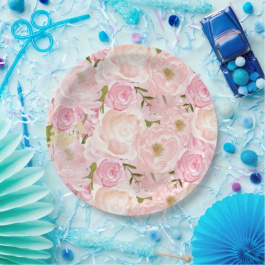 Rosenrosen Blume Teller (Party)