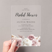 Rosenrosen-Brautparty Acryleinladungen (Insitu (Handheld))