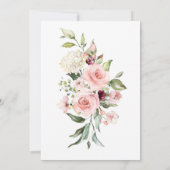 Rosenrosen-Brautparty Einladung (Rückseite)