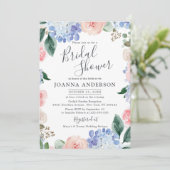 Rosenrosen-Brautparty Einladung (Stehend Vorderseite)