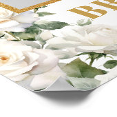 Rosenrosen-Brautparty-Foto-Stütze Poster (Ecke)