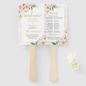 Rosenrosen-Eukalyptus-Goldprogramm Fächer (Vorne und Hinten)