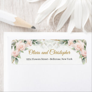 Rosenrosen-Eukalyptus-Goldrahmen