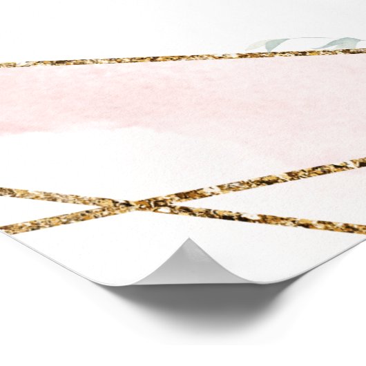 Rosenrosen-Eukalyptus-Probe von Boho Poster (Ecke)