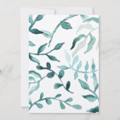 Rosenrosen, Eukalyptus Winter Hochzeit Einladung (Rückseite)