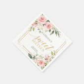 Rosenrosen Eukalyptusgold Edelweiß 16 Serviette (Ecke)