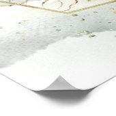 Rosenrosen Eukalyptusgold-Zeremonie Poster (Ecke)