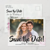 Rosenrosen-Foto Save the Date Hochzeit Postkarte (Vorne/Hinten)