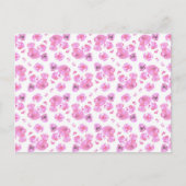 Rosenrosen Gemusterte Postkarte (Vorderseite)