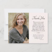 Rosenrosen, griechisch-orthodoxe Beerdigung Dankeskarte (Rückseite)