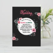 Rosenrosen-Hochzeit Einladung (Stehend Vorderseite)
