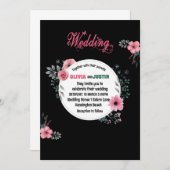 Rosenrosen-Hochzeit Einladung (Vorne/Hinten)