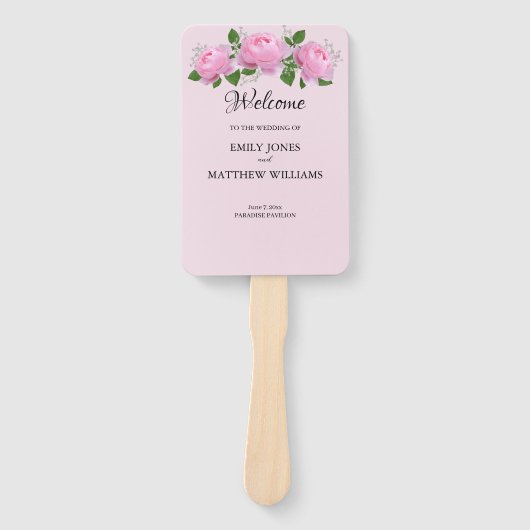 Rosenrosen, Hochzeitskalender Fächer (Vorderseite)