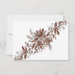 Rosenrosen Hochzeitsreaktion und Auswahl der Mahlz RSVP Karte