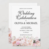 Rosenrosen Hochzeitssache Einladung (Vorne/Hinten)