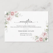 Rosenrosen Hochzeitszeremonie Empfang Card Begleitkarte (Vorderseite)