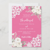 Rosenrosen im Sunset Hochzeit Einladung (Vorderseite)