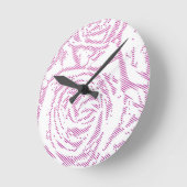 Rosenrosen in Linie Runde Wanduhr (Winkel)